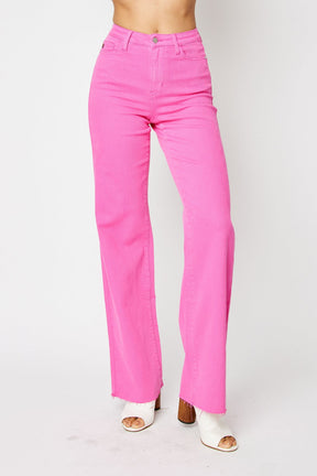 Fiona high Rise 90s Pink Straight Jeans - PLUS